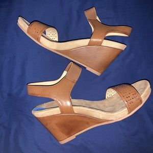 Tan Wedge Sandals